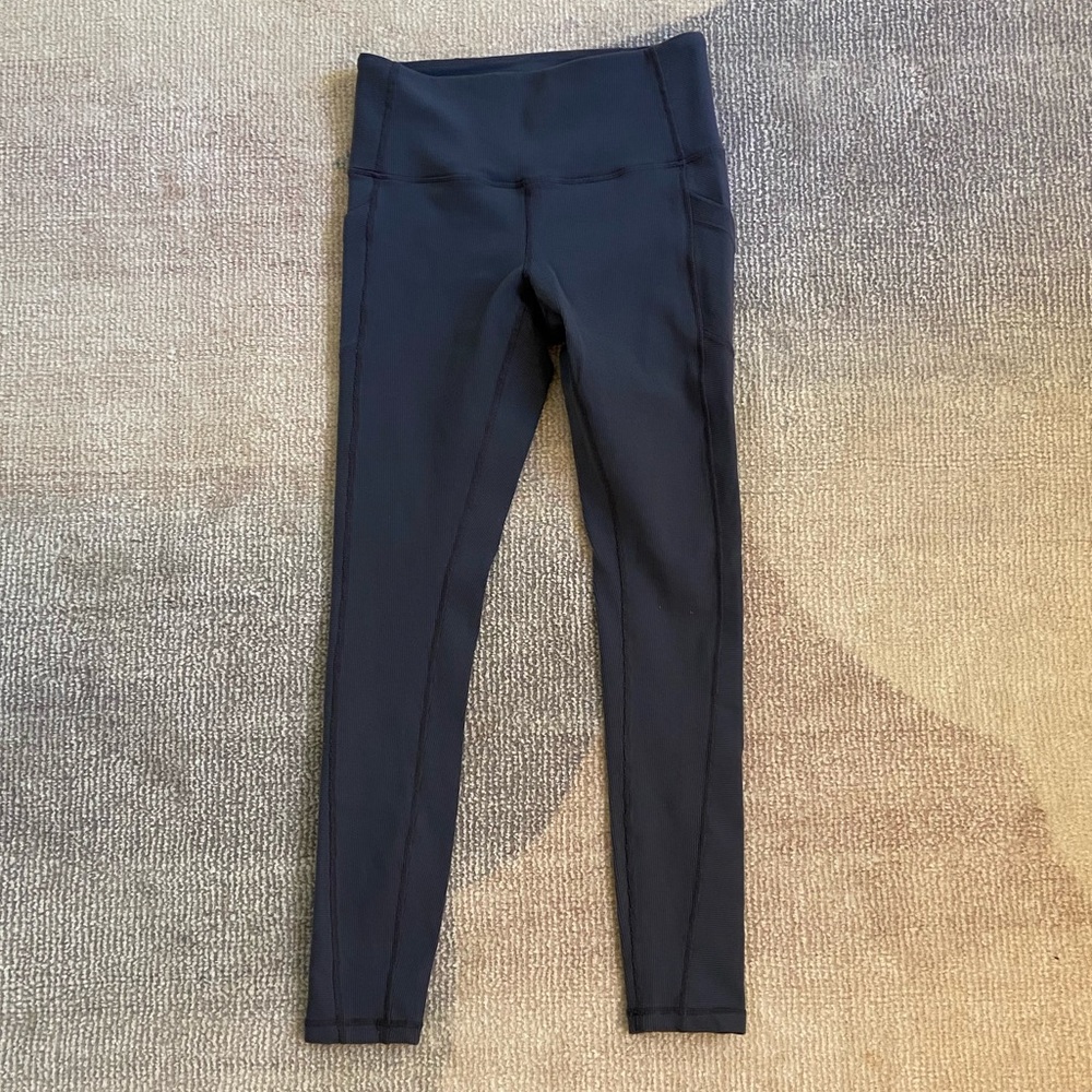 Zella High Waist Ribbed Pocket Leggings